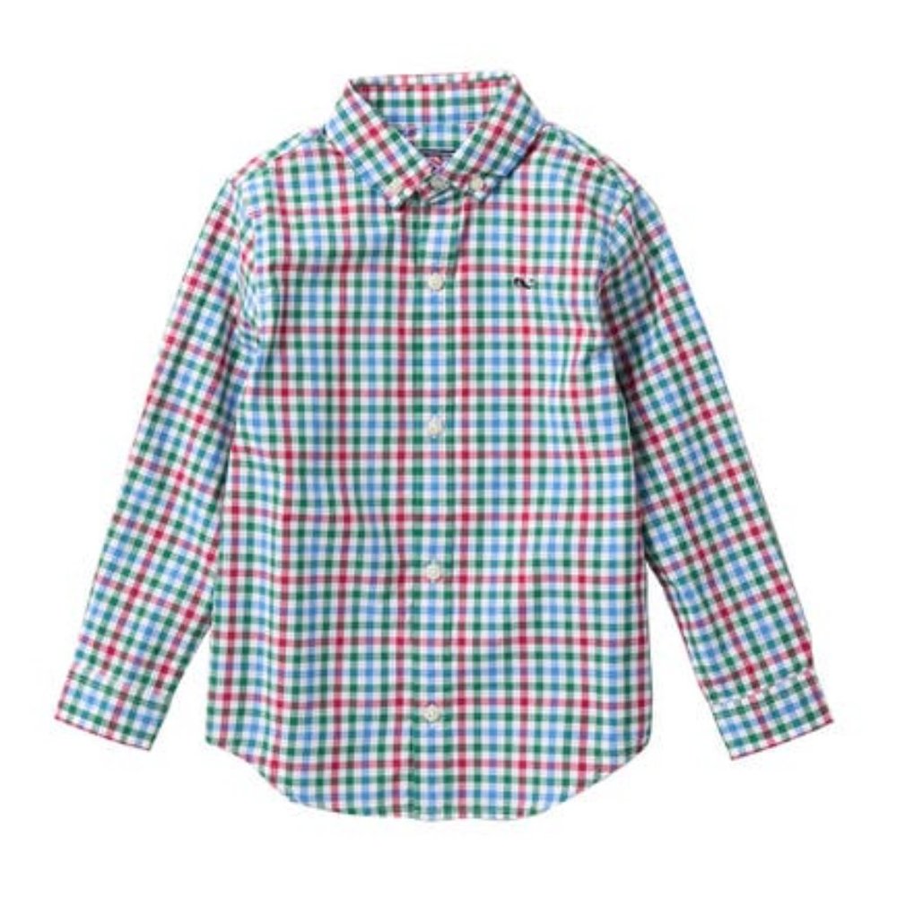 Vineyard Vines Multicolor Plaid Kids Shirt
